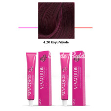 2 li Set Premium 4.20 Koyu Viyole  Kalıcı Krem Saç Boyası 2 X 50 g Tüp