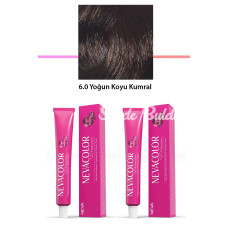 2 li Set Premium 6.0 Yoğun Koyu Kumral  Kalıcı Krem Saç Boyası 2 X 50 g Tüp