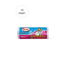 Küçük Boy Çöp Torbası 40 x 50 cm 40 Lı Rulo x 10 Paket = 400 Adet (Şeffaf)