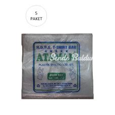 Kalın Şeffaf Atlet Poşet Orta Boy 27x47 Cm 1 Kg (5 PaketTakriben 725 Adet)