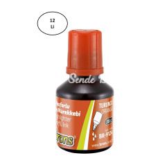 Brons Turuncu Fosforlu Kalem Mürekkebi 30 Ml Br9124 12li
