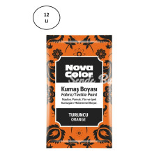 Nova Color Toz Kumaş Boyası Turuncu 12 Gr Nc906 12li