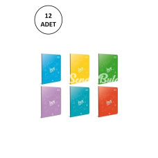 Gıpta Back Tel Dikiş Plastik Kapak Defter A5 40 Yp Kareli 4990 12li Paket