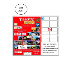 Tanex Tw2014 Lazer Etiket 99X38 Mm 100 Adet