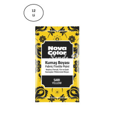 Nova Color 12 Gr Toz Kumaş Boyası Sarı Nc900 12li