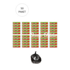 J250 Jumbo Boy Çöp Torbası 80 x 110 cm 10 Lu Rulo x 50 Paket = 500 Adet (Siyah)