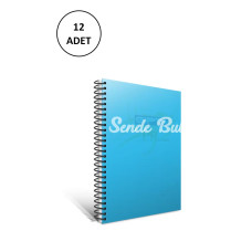 Gıpta Eko Pp A4 Spiralli Pp Kapak Defter 60 Yaprak Kareli (12 Li Paket) 4176