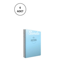 Gıpta Pastoral Sp.Pp.Kapak Defter A4 120 Yp Çizgili 332470002011 ( 6 Adet )