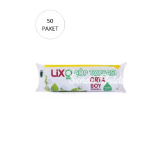 Orta Boy Çöp Torbası 55 x 60 cm 20 Li Rulo x 50 Paket = 1.000 Adet (Mavi)