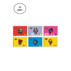 Gıpta Brawl Stars Spiralli Resim Defteri 25x35cm 15 Yaprak (12 Li Paket)