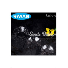 6lı Cam Tabak Güneş Yıldız Gül 3 Model RoyaleksG405