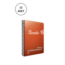 Gıpta Fresco Spiralli Plastik Kapak Defter A5 72 Yp Kareli 4943 12li Paket