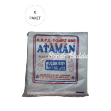 Kalın Şeffaf Atlet Poşet Küçük Boy 25x33 Cm 1 Kg (5 PaketTakriben 850 Adet)