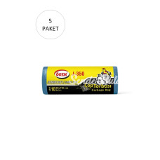 J350 Jumbo Boy Çöp Torbası 80 x 110 cm 10 Lu Rulo x 5 Paket = 50 Adet (Mavi)