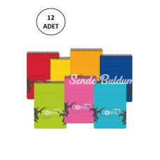 Gıpta Convex Bloknot A4 Spiralli Pp Kapak 100 Yaprak Çizgili 12 Adet