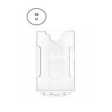 Mas 3522 54x86 50 li Şeffaf Dikey Muhafazalı Plastik Kart Kabı