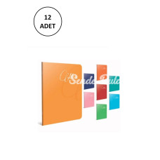 Gıpta Mica A4 Tel Dikişli Pp Kapak Defter 80 Yaprak Kareli (12 Li Paket)