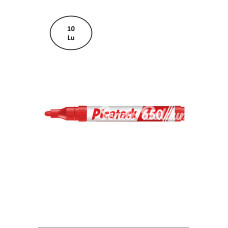 Picatack 650 Permanent Marker 153mm Yuv.Uç Kırmızı 10lu