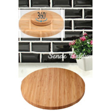 Bambu Döner Standlı 30 cm Lüx Sunum Tabağ 28x28x35cm RoyaleksBLS3030DBNR