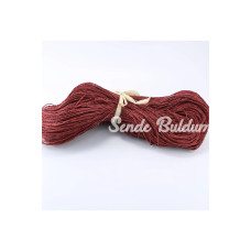 Bordo Renk Çile Kağıt İp Çanta Ipi Supla Ipi  No:62  (550600 gr)