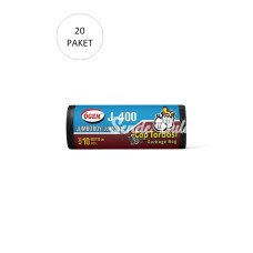 J400 Jumbo Boy Çöp Torbası 80 x 110 cm 10 Lu Rulo x 20 Paket = 200 Adet (Siyah)