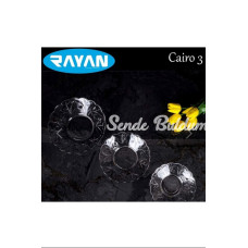 6lı Cam Tabak Güneş Yıldız Gül 3 Model RoyaleksG405