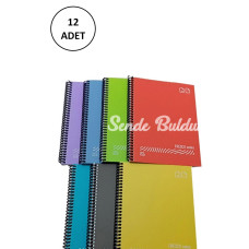 FRESCO Spiralli Plastik Defter A4 96 Yaprak Çizgili GP.349350002011 12 Adet