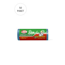 J250 Jumbo Boy Çöp Torbası 80 x 110 cm 10 Lu Rulo x 50 Paket = 500 Adet (Mavi)