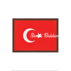 Türk Bayrağı 25X35 Mdf Çerçeveli