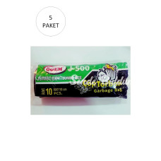 J500 Jumbo Boy Çöp Torbası 80 x 110 cm 10 Lu Rulo x 5 Paket = 50 Adet (Siyah)