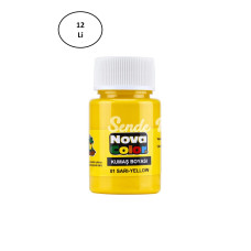 Nova Color Kumaş Boyası Şişe 30 Ml Sarı 12 Li