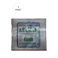 Kalın Şeffaf Atlet Poşet Orta Boy 27x47 Cm 1 Kg (3 PaketTakriben 435 Adet)