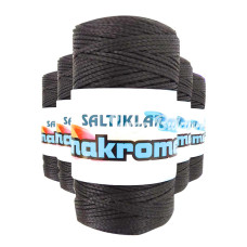 5 Adet Polyester Makrome İpi SYH Siyah 100 gr
