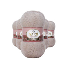 5 Adet Angora Lüks El Örgü İpi Pembeli Gri 3079