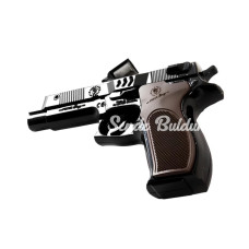 Metal Oyuncak Tabanca Siyah Seri 23