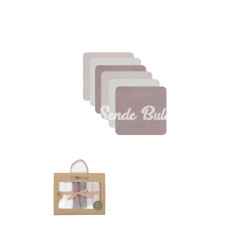 Bistyle 6lı Müslin Mendil 20x20 cm 90106 Taş Ekru Antrasit