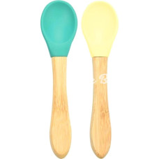 Nessiworld Bambu Saplı Silikon Mama Kaşığı 2li Yeşil Sarı Nessiworld Bambu Saplı Silikon Mama Kaşığı 2li Yeşil Sarı
