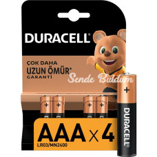 Duracell 4Lü AAA İnce Kalem Pil