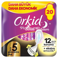 Orkid Ultra Platinum Gece Ekstre Plus Ped 20Li