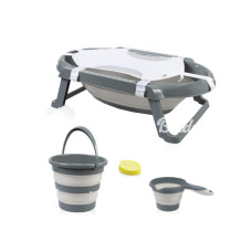 BabyJem Katlanır Banyo 5Li Küvet Seti 596 Antrasit