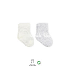 Nessiworld Bistyle Puan Derby Penye Soket Çorap 2Li BS10103 Gri Ekru Nessiworld Bistyle Puan Derby Penye Soket Çorap 2Li BS10103 Gri Ekru