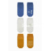 Bistyle Basic Kaymaz Penye Soket Çorap 3Lü BS10107 İndigo Ekru Hardal
