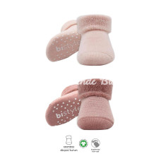 Bistyle Çemberli Kaymaz Havlu Soket Çorap 2Li BS10503 Pudra Pembe Bistyle Çemberli Kaymaz Havlu Soket Çorap 2Li BS10503 Pudra Pembe