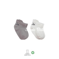 Nessiworld Bistyle 2Li Sneakers Smile Penye Çorap BS20106 Gri Ekru Nessiworld Bistyle 2Li Sneakers Smile Penye Çorap BS20106 Gri Ekru