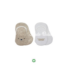 Bistyle 2Li Babet Cute Face Penye Çorap BS30103 Bej Beyaz Bistyle 2Li Babet Cute Face Penye Çorap BS30103 Bej Beyaz