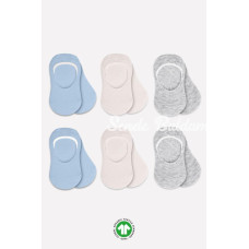 Bistyle 6Lı Silikonlu Babet Penye Çorap BS30101B Mavi Ekru Gri Bistyle 6Lı Silikonlu Babet Penye Çorap BS30101B Mavi Ekru Gri
