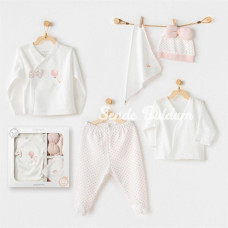 Nessiworld Andywawa AC25550 Newborn Set Pınk Baloons 5Li Hastane Çıkışı Ekru
