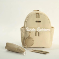 MveY Diamond Anne Bebek Bakım Sırt Çantası 7345 Krem MveY Diamond Anne Bebek Bakım Sırt Çantası 7345 Krem