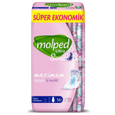 Nessiworld Molped Ultra Hijyen Anatomik Gece Ped Süper Eko 16 Adet