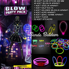 Nessiworld Glow Parti Seti 152 Parçalık Lüks Glow Stick Kostüm Seti